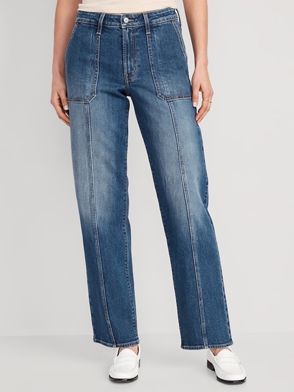 Old Navy High Rise OG loose cargo Jeans size 0